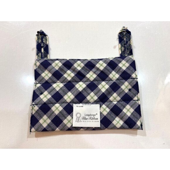 Vintage Retired Longaberger Blue Ribbon Collection Plaid Handle Gripper - Picture 2 of 7